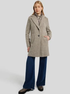 Wollmantel mit Blende