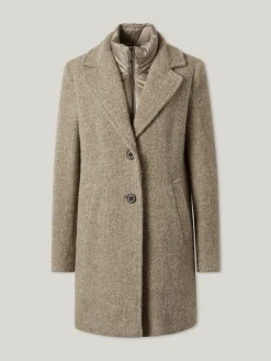 Wollmantel mit Blende