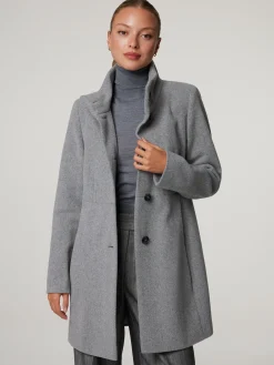 Wollmantel mit Stehkragen