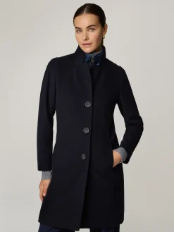 Wollmantel mit Steppblende