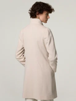 Wollmantel mit Steppblende