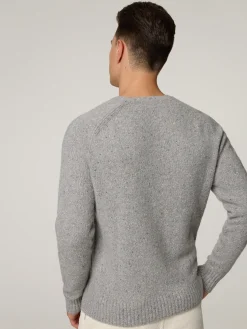 Wollpullover mit Seide