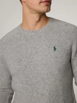 Wollpullover mit Seide