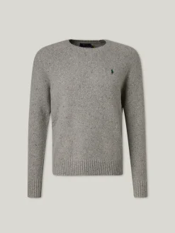 Wollpullover mit Seide