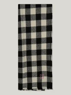 Wollschal mit Karo-Muster