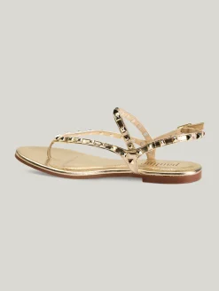 Zehentrenner-Sandalen mit Nieten