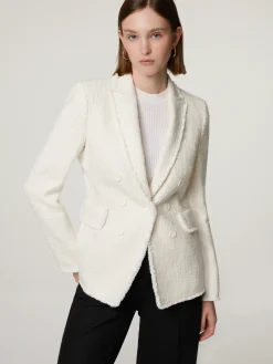 Zweireihiger Blazer aus Tweed