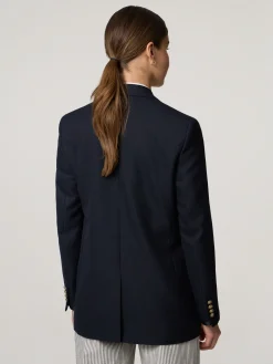 Zweireihiger Blazer mit Wolle